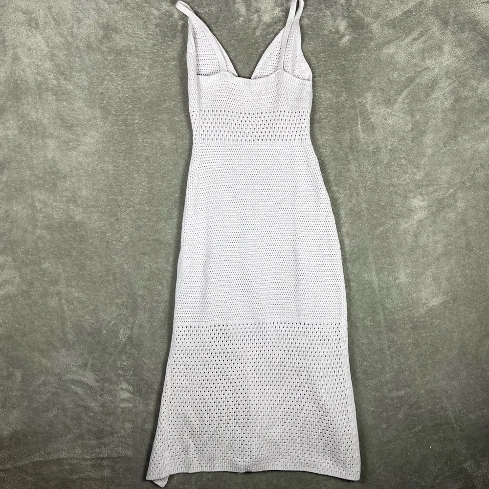 Aritzia Dress Womens XS Wilfred Evie Crochet Pastel Boho Whimsical Midi Lavender - Picture 11 of 12